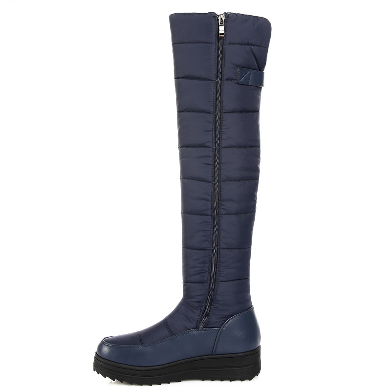new high quality down warm snow boots women platform thigh high boots ladies zipper winter shoes over the knee boots, Blue
new high quality down warm snow boots women platform thigh high boots ladies zipper winter shoes over the knee boots, Blue