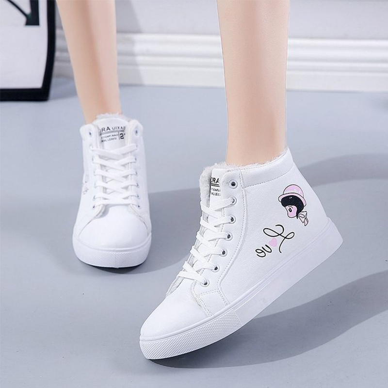Women Pu Leather Print Snow Ankle Boots Winter Woman Shoes Lace Up Warm Plush Sneakers Ladies Solid Casual Flat Boots, Black
Women Pu Leather Print Snow Ankle Boots Winter Woman Shoes Lace Up Warm Plush Sneakers Ladies Solid Casual Flat Boots, Black