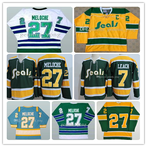 Retro Full Stitched Men's 1970s CALIFORNIA GOLDEN SEALS Blue Green Yellow White Gilles Meloche 27 Reggie Leach 7 Cheapest Hockey Jersey
Retro Full Stitched Men's 1970s CALIFORNIA GOLDEN SEALS Blue Green Yellow White Gilles Meloche 27 Reggie Leach 7 Cheapest Hockey Jersey