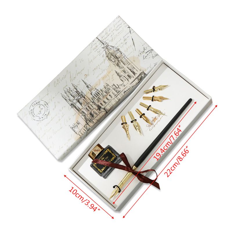 Vintage English Calligraphy Dip Pen Fountain with Ink Nibs Set Office Stationery L41E, Red
Vintage English Calligraphy Dip Pen Fountain with Ink Nibs Set Office Stationery L41E, Red
