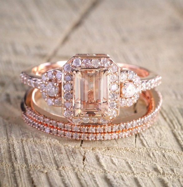 Plating 18k Rose Gold Set Ring Women's Popular Micro Insert Engagement Ring Ornaments
Plating 18k Rose Gold Set Ring Women's Popular Micro Insert Engagement Ring Ornaments