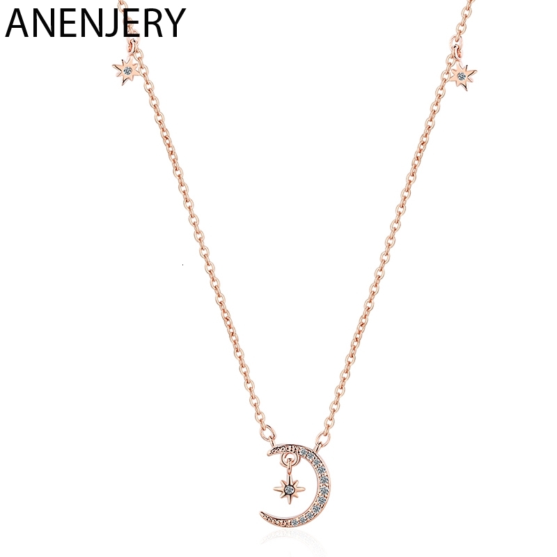 Simple Fashion Moon Star Clavicle Chain Necklaces 925 Sterling Silver Micro Zircon Necklace For Women Jewelry
Simple Fashion Moon Star Clavicle Chain Necklaces 925 Sterling Silver Micro Zircon Necklace For Women Jewelry