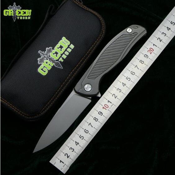 Green thorn Flipper F95 R19 D2 steel blade Titanium handle outdoor camping hunting pocket kitchen fruit folding knife EDC tools
Green thorn Flipper F95 R19 D2 steel blade Titanium handle outdoor camping hunting pocket kitchen fruit folding knife EDC tools