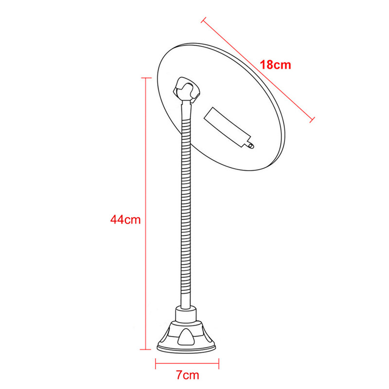 Flexible Gooseneck 115quot 10 X Magnifying LED Lighted Mirror Illuminated Bathroom Vanity Mirror with Strong Suction Cup 360 9469895