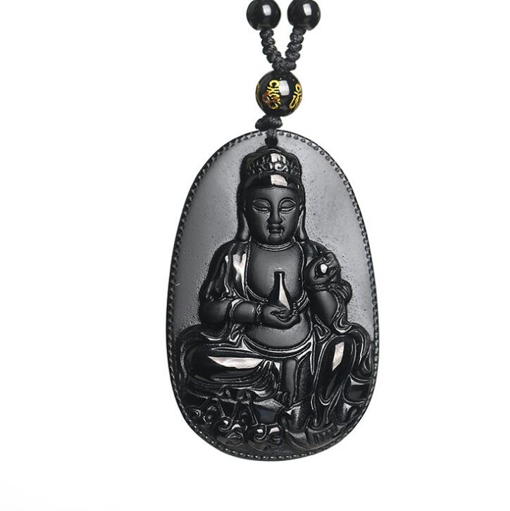 Natural obsidian empty bottle guanyin pendant crystal jewelry manufacturers wholesale gifts Fine jewelry
Natural obsidian empty bottle guanyin pendant crystal jewelry manufacturers wholesale gifts Fine jewelry