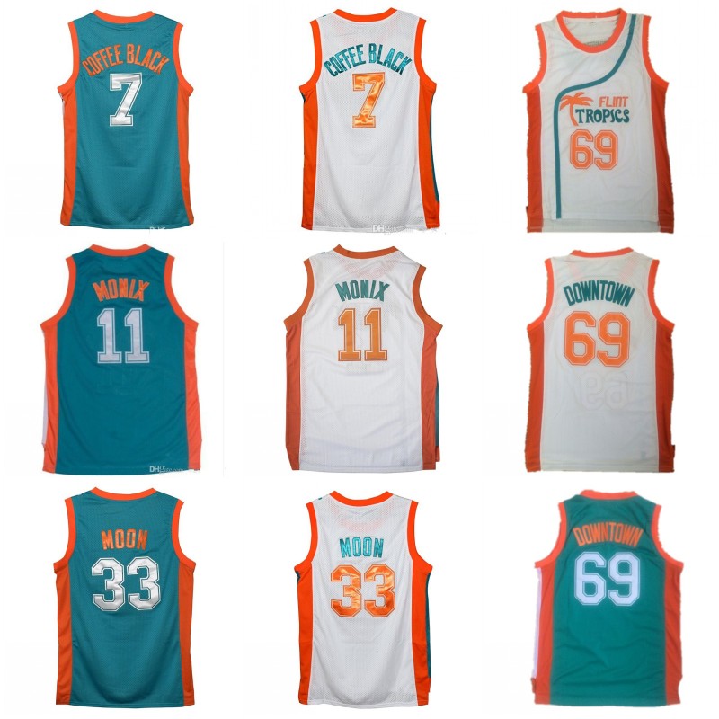 Movie Semi Pro Flint Tropics Jersey #7 Coffee Black #69 Downtown Jersey Stitched # 33 Jackie Moon #11 ED Monix Basketball Jerseys
Movie Semi Pro Flint Tropics Jersey #7 Coffee Black #69 Downtown Jersey Stitched # 33 Jackie Moon #11 ED Monix Basketball Jerseys