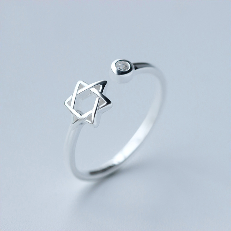 Simple Hollow Star Open Ring Real 925 Sterling Silver Hexagram Jewelry Fashion Teen Girls Gift Punk Finger Rings Adjustable Size Minimalist jewellry
Simple Hollow Star Open Ring Real 925 Sterling Silver Hexagram Jewelry Fashion Teen Girls Gift Punk Finger Rings Adjustable Size Minimalist jewellry