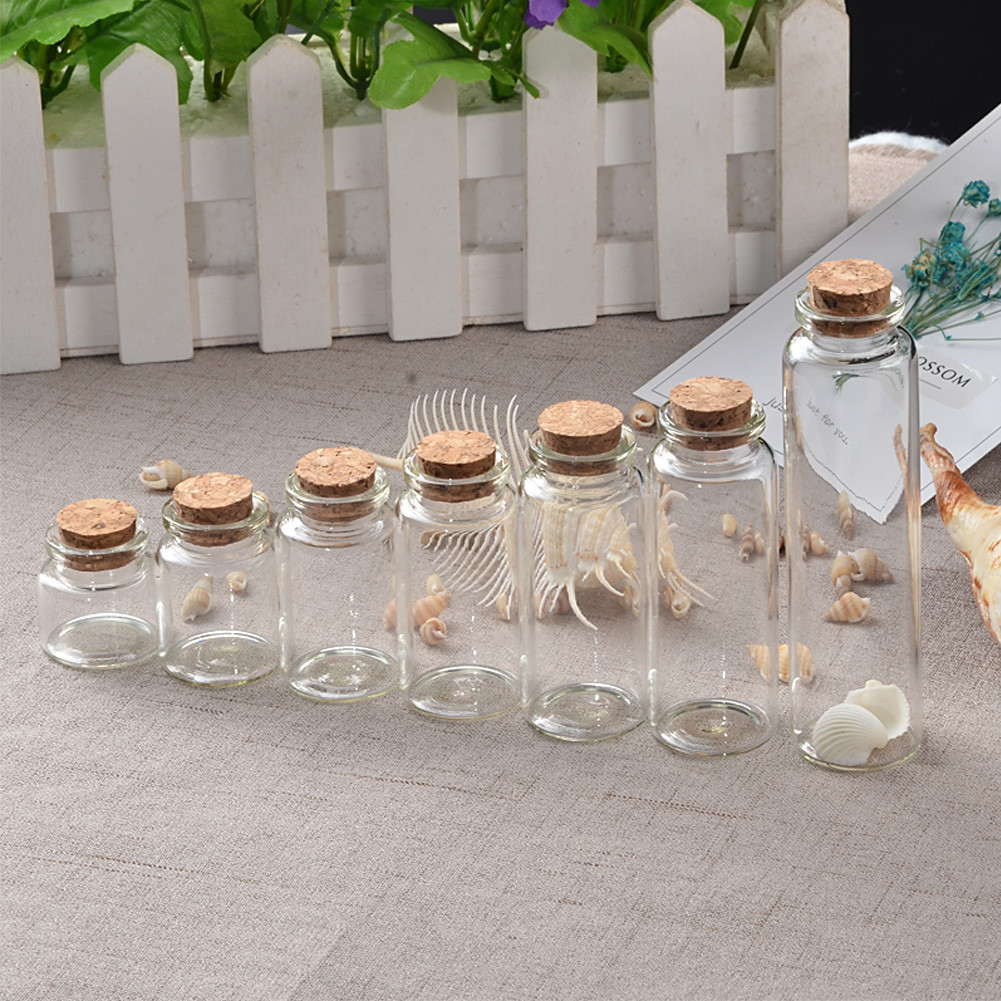 Mini Bottle with Cork Stopper 10ml 15ml 20ml 25ml 30ml 40ml 55ml Glass Jars idea for Wedding Small Wishing Bottles Gifts 12pcs
Mini Bottle with Cork Stopper 10ml 15ml 20ml 25ml 30ml 40ml 55ml Glass Jars idea for Wedding Small Wishing Bottles Gifts 12pcs