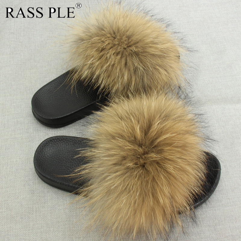 RASS PLE Plus Size Fur Slippers Winter Autumn Open Toe raccoon Fur Slides Beach Shoes 2018 Women's Furry Slippers For Bedroom, Color
RASS PLE Plus Size Fur Slippers Winter Autumn Open Toe raccoon Fur Slides Beach Shoes 2018 Women's Furry Slippers For Bedroom, Color