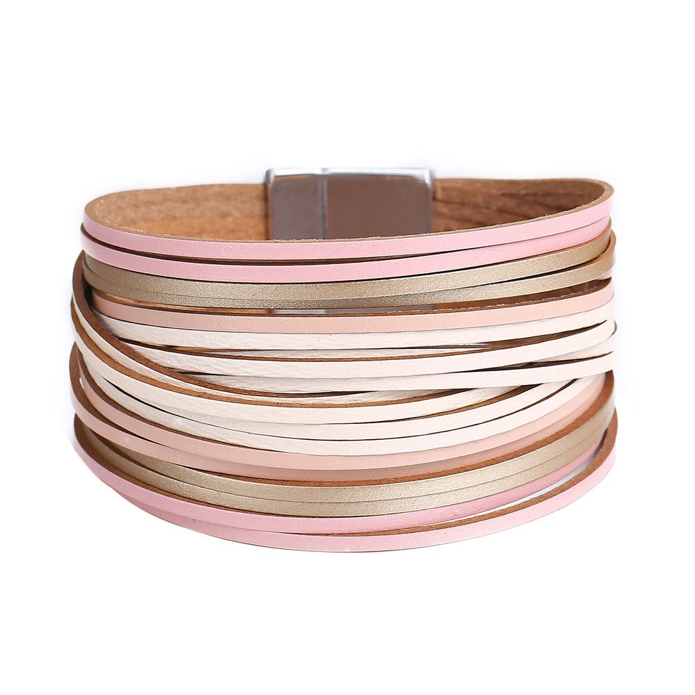 Fashion Gold Sliver Couple Bracelet 2019 For Women Love Vintage Leather Friendship Bracelets & Bangles Femme Punk Jewelry