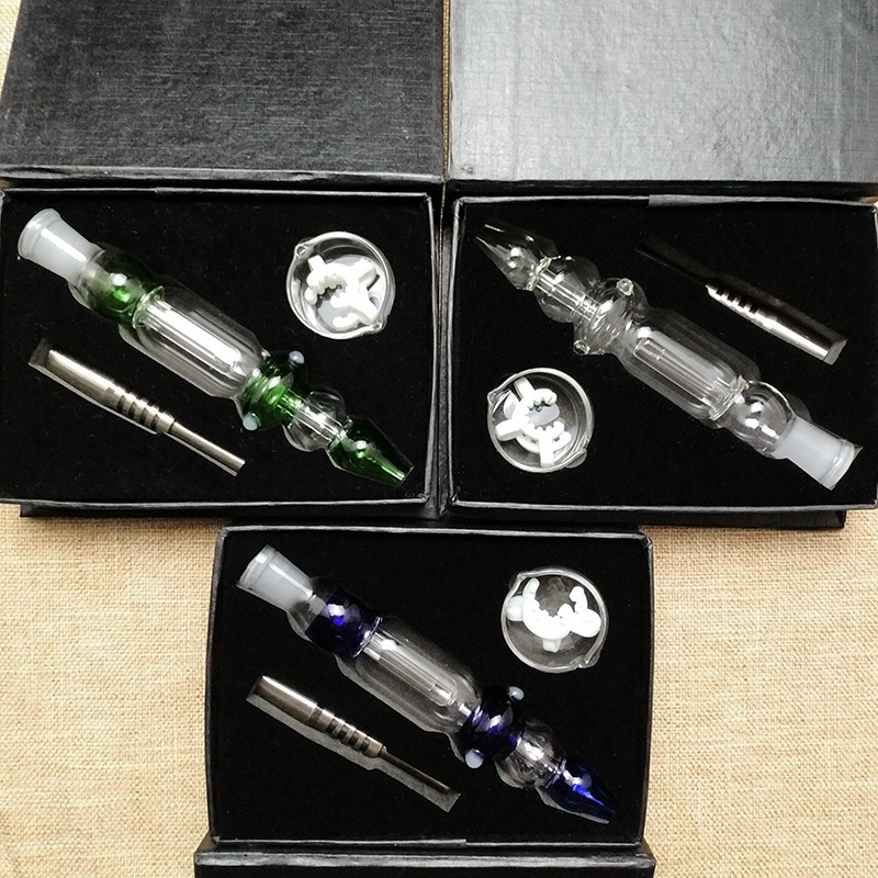 Mini Nector Collectors Kit Colorful 10mm 14mm Joint Nector Collector Set Small Oil Rigs Water Pipes Dab Straw with Black Box NC10
Mini Nector Collectors Kit Colorful 10mm 14mm Joint Nector Collector Set Small Oil Rigs Water Pipes Dab Straw with Black Box NC10