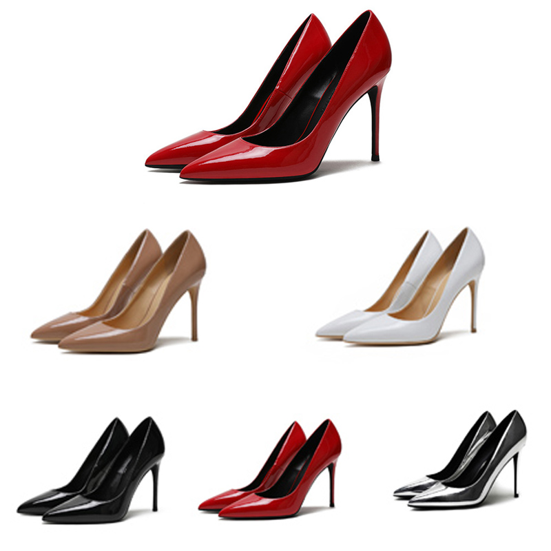 Women Wedding Shoes With Box 2019 Fashion Luxury Designer High Heels 8cm 10cm Shoes Black Red Leather Pointed Toes Pumps Bottoms Dress Shoes
Women Wedding Shoes With Box 2019 Fashion Luxury Designer High Heels 8cm 10cm Shoes Black Red Leather Pointed Toes Pumps Bottoms Dress Shoes