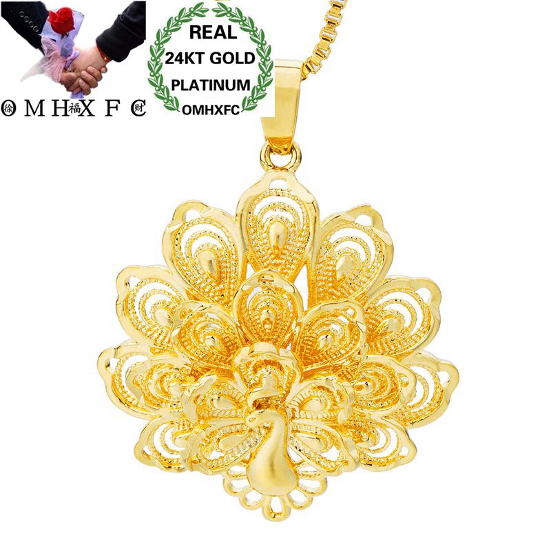 OMHXFC Wholesale European Fashion Woman Man Unisex Party Birthday Wedding Gift Hollow Peacock 24KT Real Gold Charm Pendant PN171
OMHXFC Wholesale European Fashion Woman Man Unisex Party Birthday Wedding Gift Hollow Peacock 24KT Real Gold Charm Pendant PN171