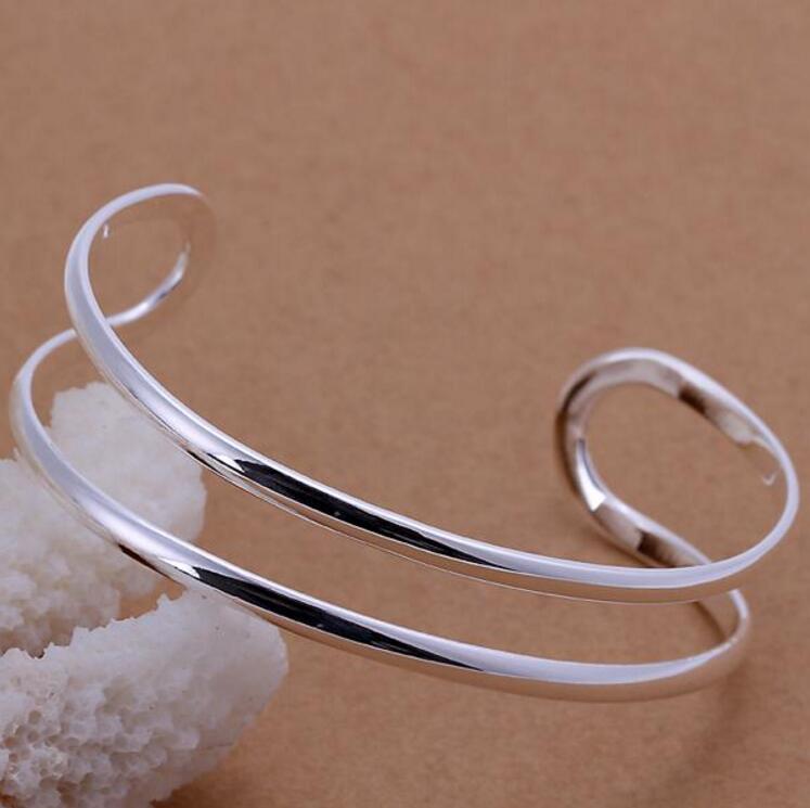 High grade 925 sterling silver Two flat wire bracelet rings jewelry set DFMSS233 Factory direct sale 925 silver bracelet ring