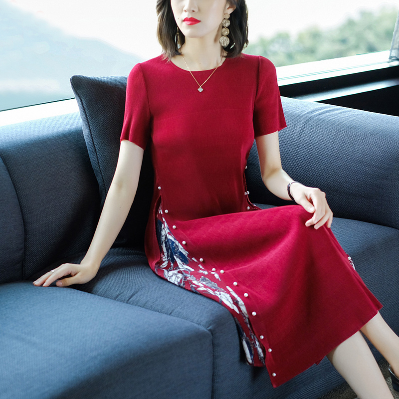 Azterumi Women Vintage Dress Summer Floral Print Beading Short Sleeve Patchwork Slim Elegant Women Party Dress, Green
Azterumi Women Vintage Dress Summer Floral Print Beading Short Sleeve Patchwork Slim Elegant Women Party Dress, Green