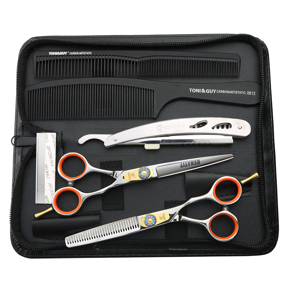 Silver 6-inch cutting scissors and refining scissors combination Hairdressing set Hair Hairdressing tools
Silver 6-inch cutting scissors and refining scissors combination Hairdressing set Hair Hairdressing tools