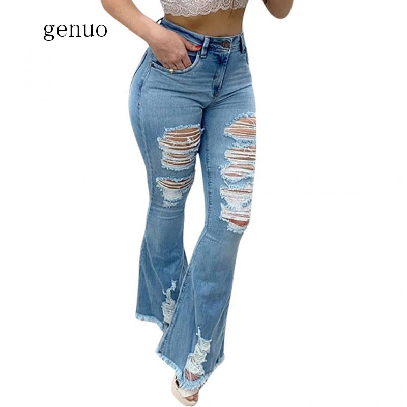 Women Wide Leg Jeans Wild Sexy Hole Flare Pants Female Casual Denim Long Trousers Stretchy Ripped Streetwear Skinny Tight Pant, Blue
Women Wide Leg Jeans Wild Sexy Hole Flare Pants Female Casual Denim Long Trousers Stretchy Ripped Streetwear Skinny Tight Pant, Blue