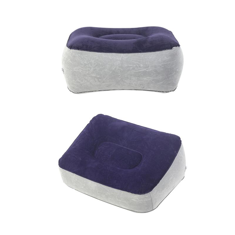 Useful Inflatable Portable Travel Footrest Pillow Plane Train Kids Bed Foot Rest Pad PVC For Travel Massage Car