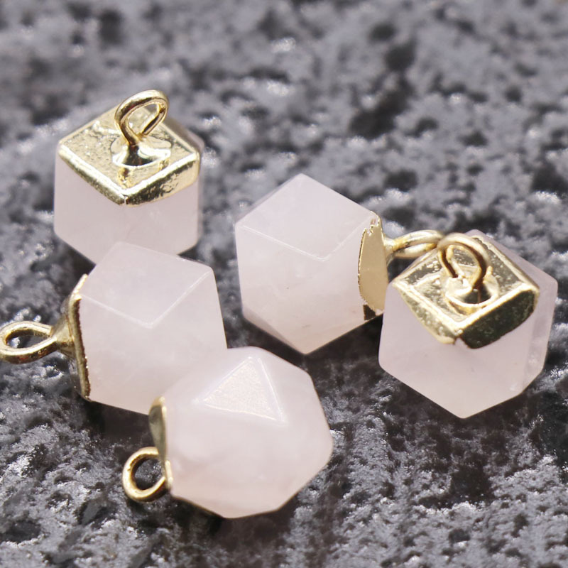 Men's and Women's Necklaces Natural Stone Plating Phnom Penh Geometric Pendant Energy Cure Easter Gifts