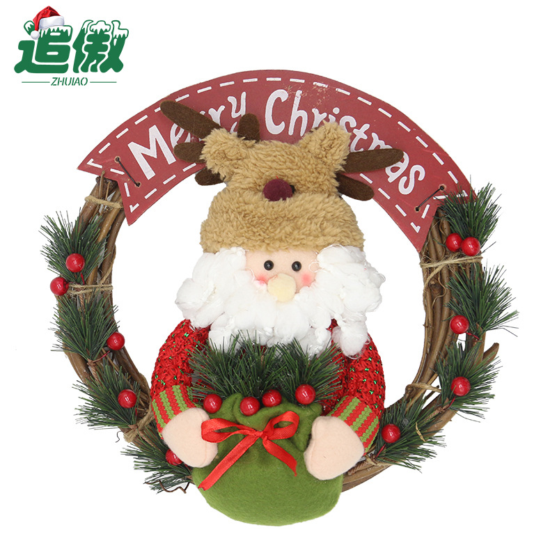 Santa Claus Snowman Doll Puppets Christmas Wreath Rattan Pendant Garland Home Party Festive Christmas Tree Door Wall Decoration
Santa Claus Snowman Doll Puppets Christmas Wreath Rattan Pendant Garland Home Party Festive Christmas Tree Door Wall Decoration