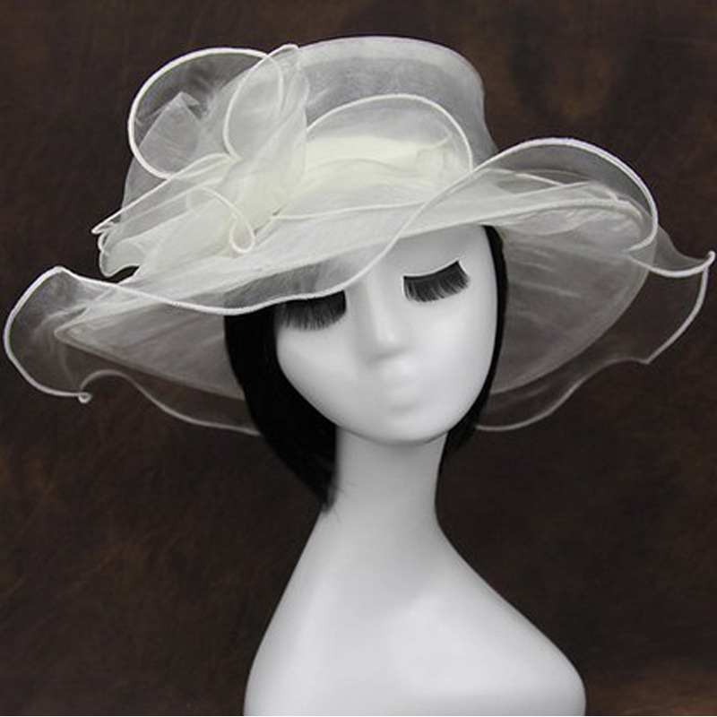 Summer Hat Women Kentucky Derby Wide Brim Sun Hat Wedding Church Sea Beach Hats for Women Floppy Ladies Hat