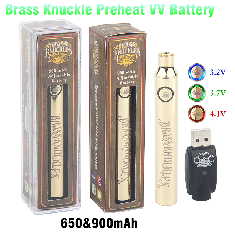 Brass Knuckles Battery 650mAh Good 900mAh Wood SS Vape Pen Preheat VV Variable Voltage For 510 Thread Carts Cartridge
Brass Knuckles Battery 650mAh Good 900mAh Wood SS Vape Pen Preheat VV Variable Voltage For 510 Thread Carts Cartridge