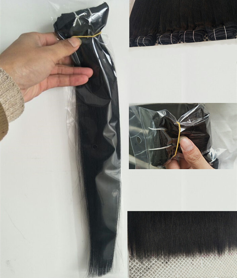 8pcs 120gram european hair machine made remy straight natural color clip in hair extensions human hair pieces 1226 inch free dhl