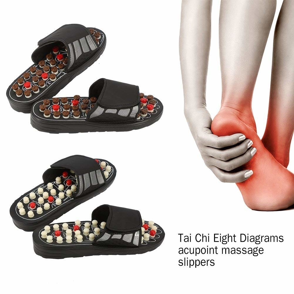 Foot Massage Slippers Acupuncture Therapy Massager Shoes For Foot Acupoint Activating Reflexology Feet Care Massageador Sandal LY191203
