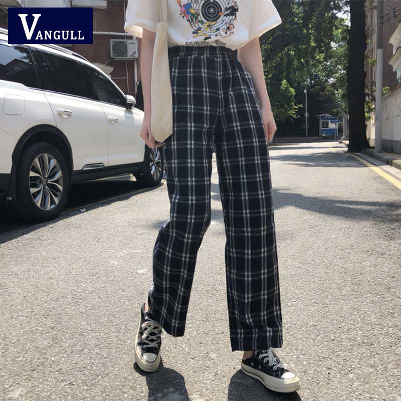 Vangull Pants Women Plaid Retro Pockets Elastic Waist Korean Style All-match Womens Spring Long Trousers Straight Leisure Loose, Navy blue
Vangull Pants Women Plaid Retro Pockets Elastic Waist Korean Style All-match Womens Spring Long Trousers Straight Leisure Loose, Navy blue