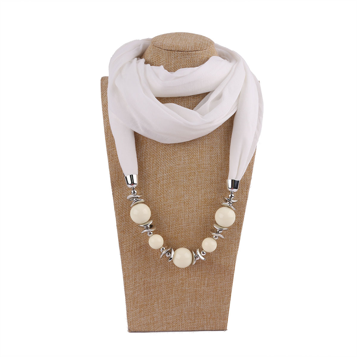 2020 Solid Jewelry Statement Necklace Pendant Scarf Head Scarves Women Foulard Femme Accessories Muslim Hijab Stores winter scarf