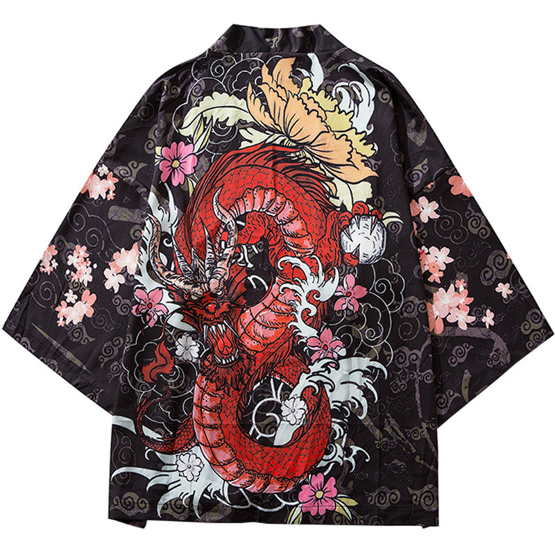 Januarysnow Hip Hop Men Streetwear Jacket Chinese Fire Dragon Print 2019 Harajuku Kimono Jacket Japanese Summer Short Thin Gown Japan Style, Black
Januarysnow Hip Hop Men Streetwear Jacket Chinese Fire Dragon Print 2019 Harajuku Kimono Jacket Japanese Summer Short Thin Gown Japan Style, Black