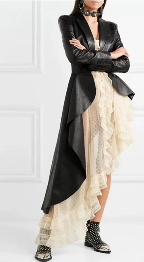 Fashion Suit Up PU Blazer Women Black Coat Spring Autumn Bougie Girl Double Breasted slim Botton Long Sleeve coats
Fashion Suit Up PU Blazer Women Black Coat Spring Autumn Bougie Girl Double Breasted slim Botton Long Sleeve coats