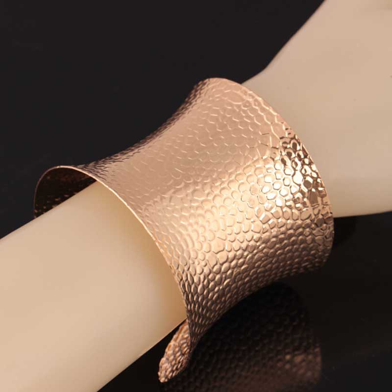 Wholesale- Big Bracelets Amp Bangles For Women Men Gold/Silver Color Alloy Male Female Cute Cuff Bangle Bracelet Fashion Jewelry