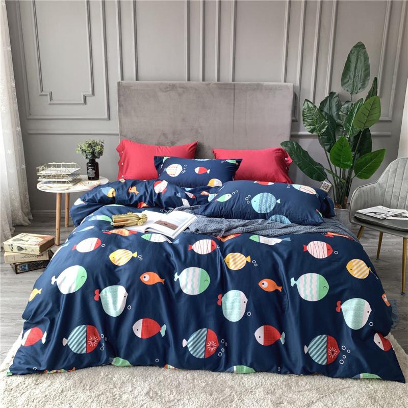 4pcs 100% Cotton Duvet Cover Set Queen King size Bedding Sheets Satin Linen Double Bedclothes Fitted Bed Sheet Fish Quilt Covers
4pcs 100% Cotton Duvet Cover Set Queen King size Bedding Sheets Satin Linen Double Bedclothes Fitted Bed Sheet Fish Quilt Covers