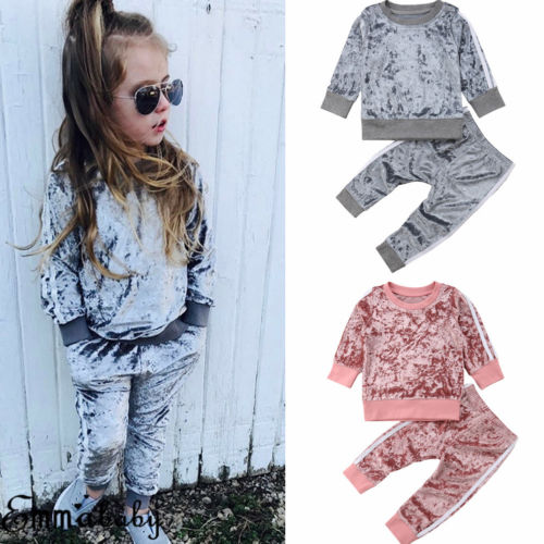 New Autumn Kids Baby Velvet Long Sleeve Top Blouse+Long Pants Outfits Set Clothes, Gray
New Autumn Kids Baby Velvet Long Sleeve Top Blouse+Long Pants Outfits Set Clothes, Gray