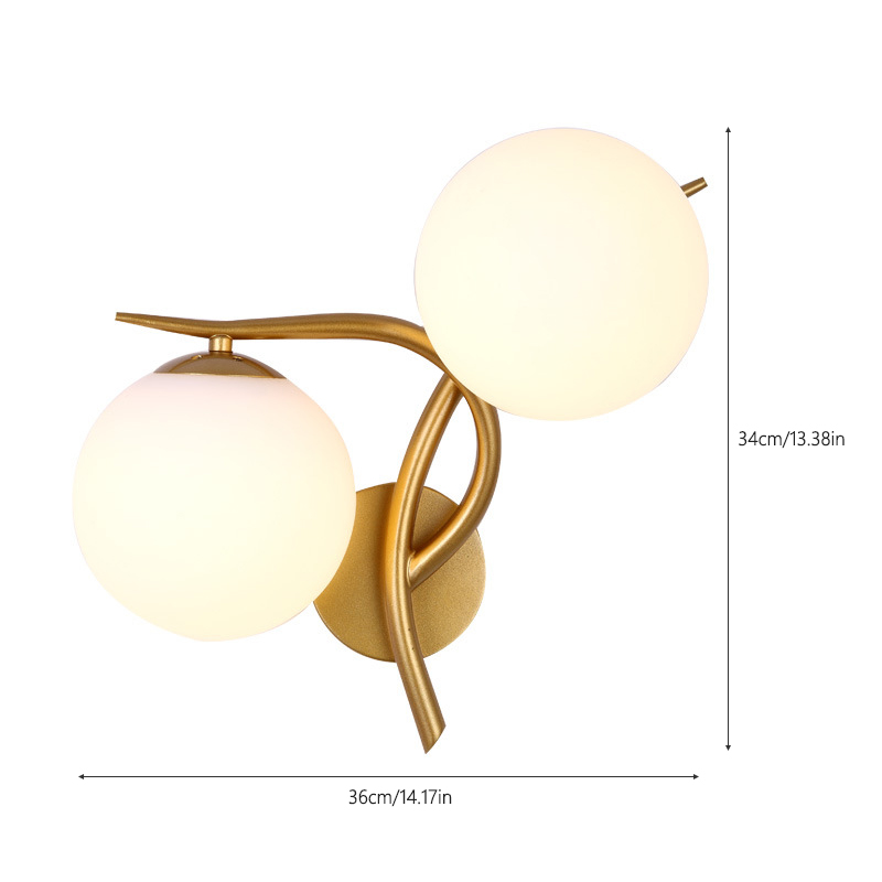 led glass Wall Lamp Indoor Modern Nordic Style E27 Bulb Lights for Bedroom Bedside home decoration