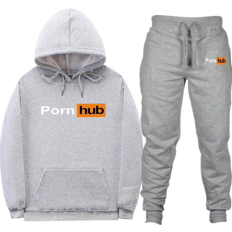 Fleece Hoodie And Sweatpants Suits Men/Women Streetwear Funny Sweatshirts And Pants Tracksuit Sport Suit