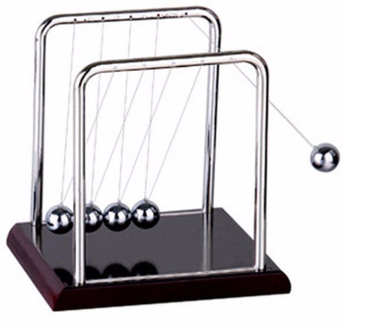 Decorative Objects & Figurines Early Fun Development Desk Toy Gift Newtons Cradle Steel Balance Ball Physics Science Pendulum Miniatures