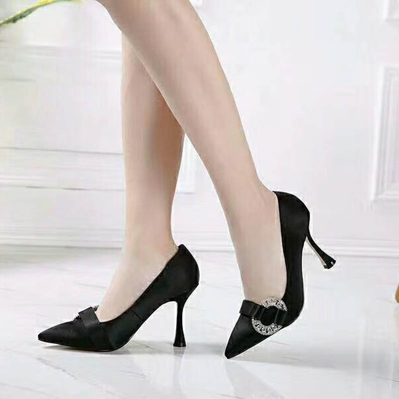 Hot Sale-2018 new high heeled leather shoes upper foot fashion comfort best quality full package black gray with high 9CM size 35-41, Grey
Hot Sale-2018 new high heeled leather shoes upper foot fashion comfort best quality full package black gray with high 9CM size 35-41, Grey