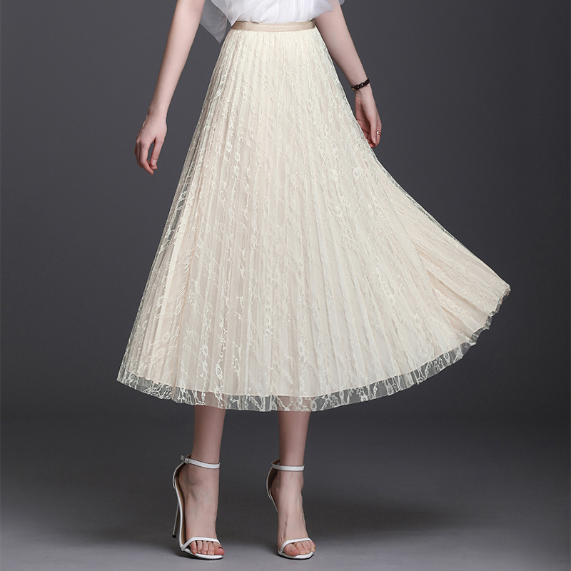 2020 Double-side Wear Lace Chiffon Pleated Skirt Women High Waist A-line Long Tutu Skirt Female Jupe Longue, 9079 green
2020 Double-side Wear Lace Chiffon Pleated Skirt Women High Waist A-line Long Tutu Skirt Female Jupe Longue, 9079 green