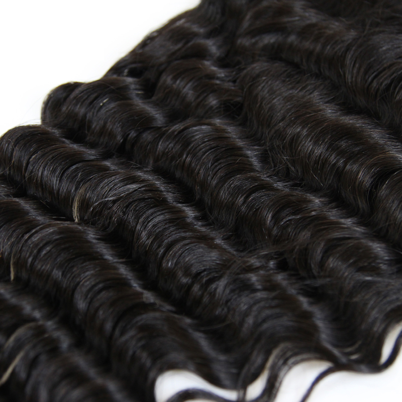 Transparent 7x7 Lace Closure Deep wave With Baby Hair Swiss Lace Color Pre Plucked Natural Hairline