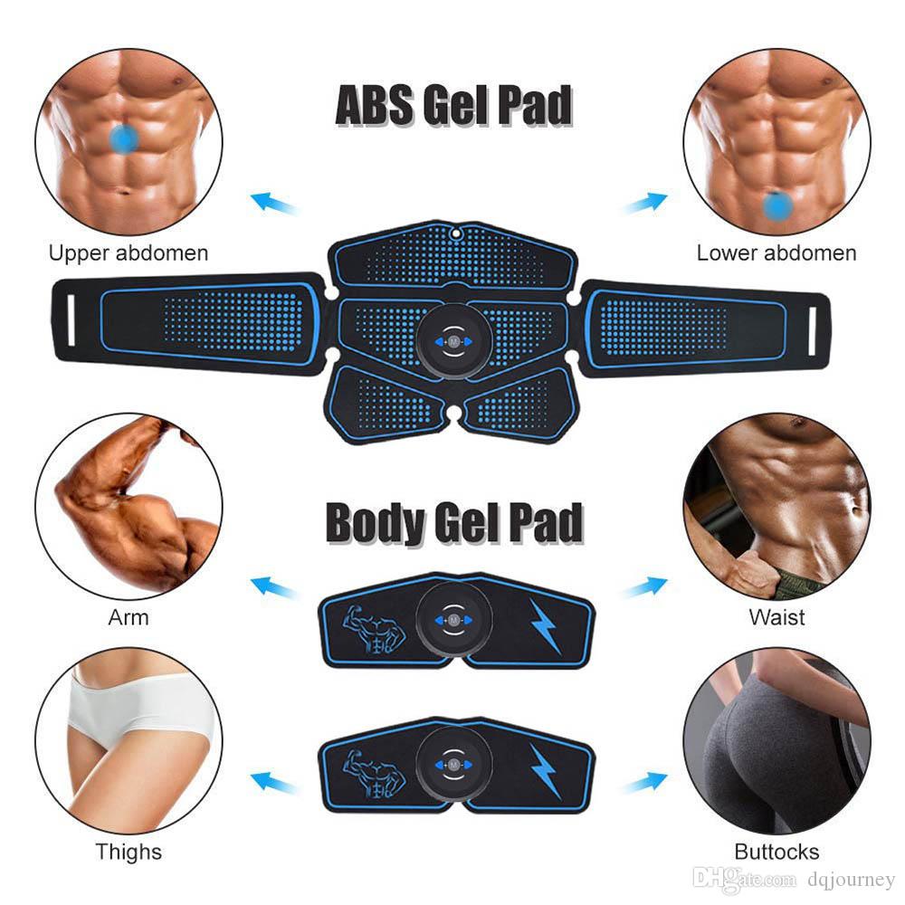Abdominal Muscle Stimulator Trainer EMS Abs Fitness Equipment Training Gear Muscles Electrostimulator Toner Exercise At Home Gym