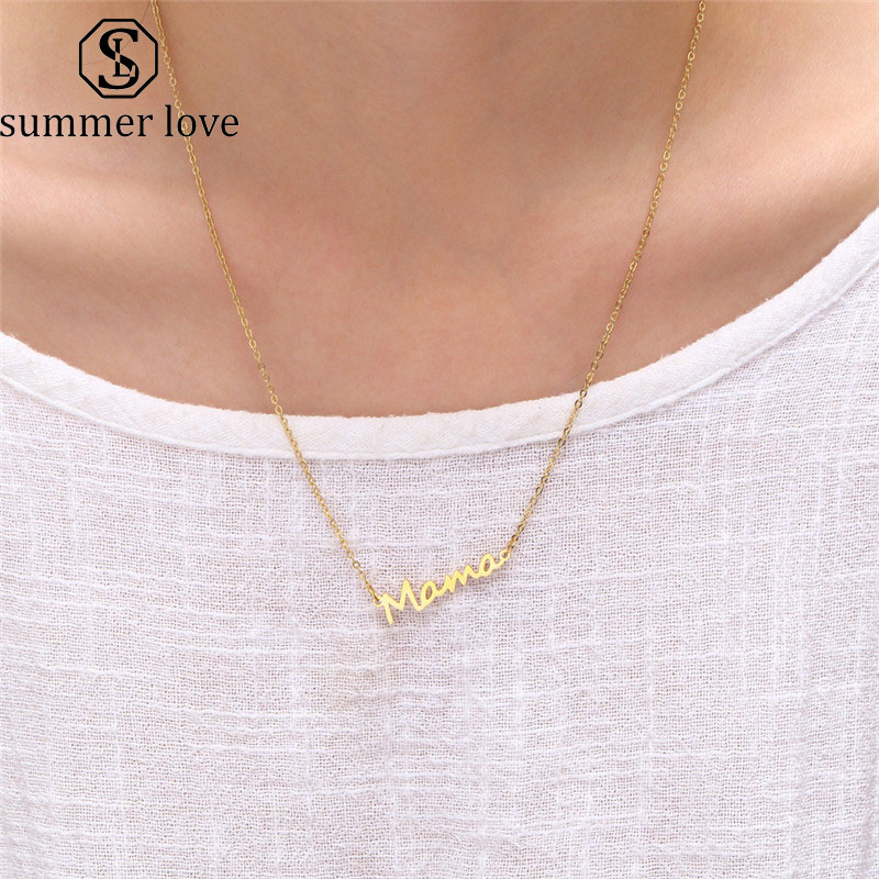 2019 High Quality Stainless Steel Letter Mama Necklace Mothers Love Pendant Jewelry Necklace for Moms Mother's Day Gifts
2019 High Quality Stainless Steel Letter Mama Necklace Mothers Love Pendant Jewelry Necklace for Moms Mother's Day Gifts