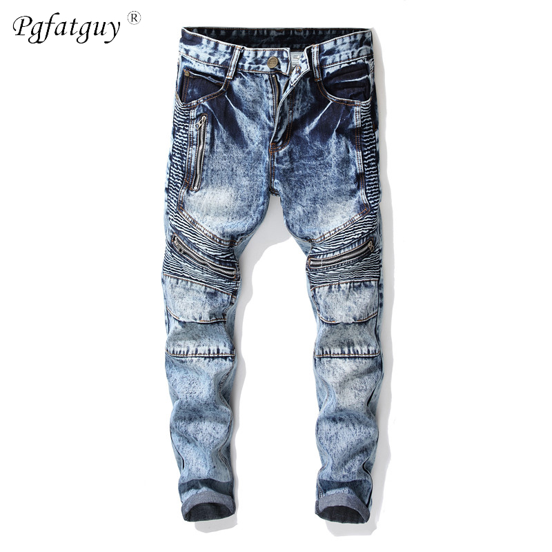 Men's Vintage Stretch Stitching Biker Jeans For Motorcycle Slim Fashion Holed Nightclub Pants Micro-elastic Denim Trousers, Blue
Men's Vintage Stretch Stitching Biker Jeans For Motorcycle Slim Fashion Holed Nightclub Pants Micro-elastic Denim Trousers, Blue