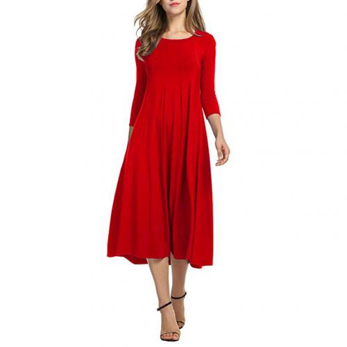Casual Women Solid Color O Neck 3/4 Sleeve Waist Tight Large Swing Midi Dress O Neck Waist Tight Large Swing Midi Women Dress, Beige
Casual Women Solid Color O Neck 3/4 Sleeve Waist Tight Large Swing Midi Dress O Neck Waist Tight Large Swing Midi Women Dress, Beige