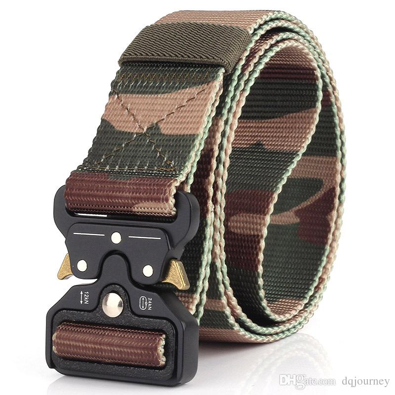 Tactical Belts Nylon Army Waist Belt With Metal Buckle Adju…