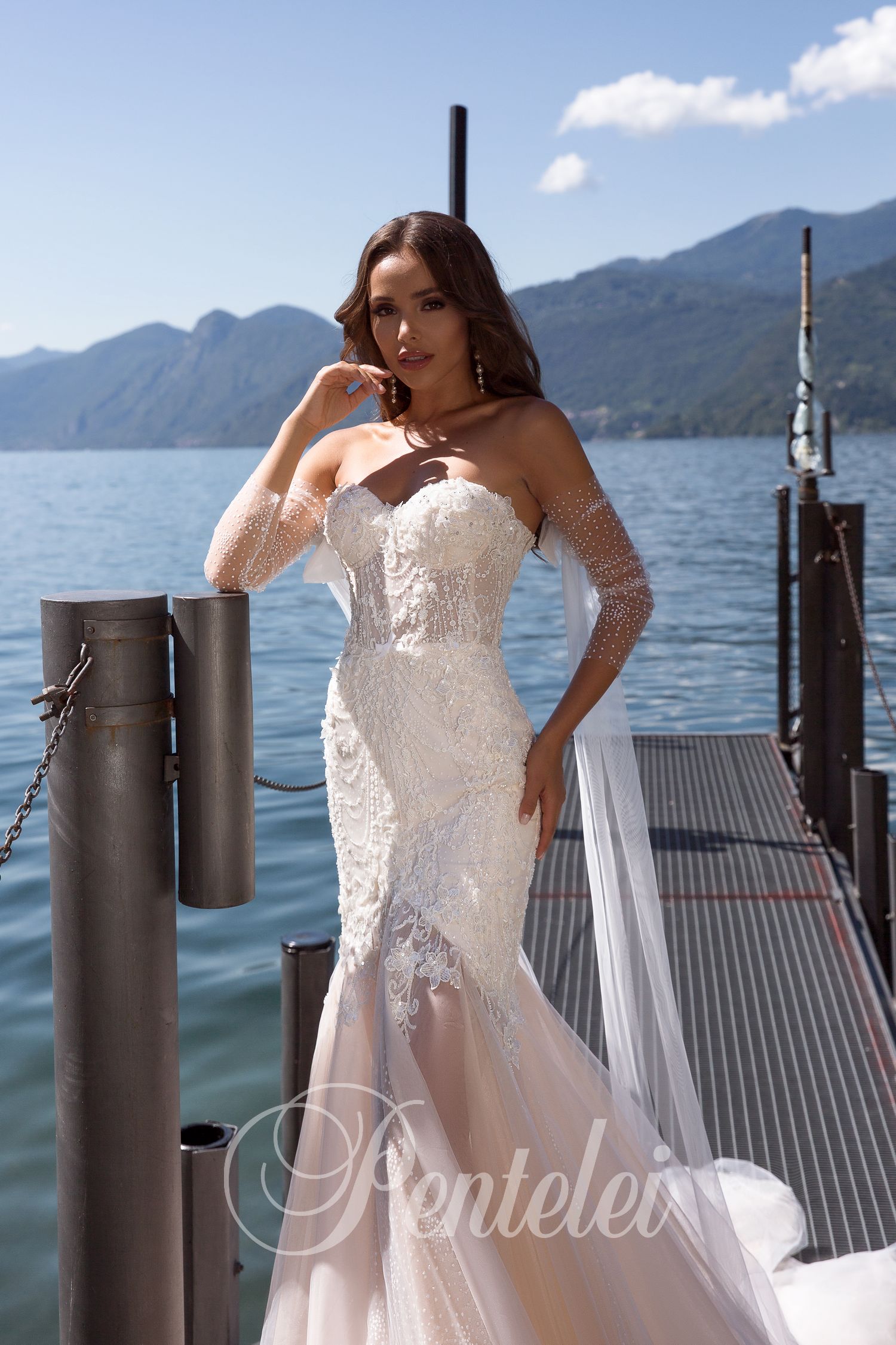 mermaid wedding dresses sweetheart beaded appliqued sequins bridal dress backless sweep train vestidos de novia with detachable sleeves