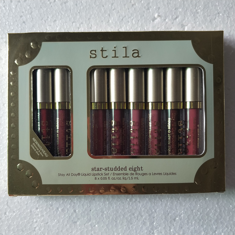Star-studded Eight Stay All Days Liquid Lipstick set 8pcs/ box Long Lasting Creamy Shimmer Liquid stila Lipstick dropshipping, Mixed color
Star-studded Eight Stay All Days Liquid Lipstick set 8pcs/ box Long Lasting Creamy Shimmer Liquid stila Lipstick dropshipping, Mixed color