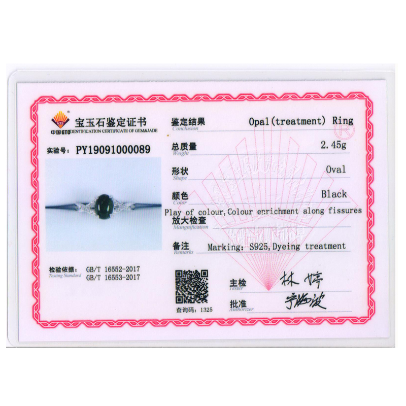 TBJ,black opal ring natural gemstone 925 sterling silver simple style fine jewelry for girls Black Friday or Christmas nice gift LY191226