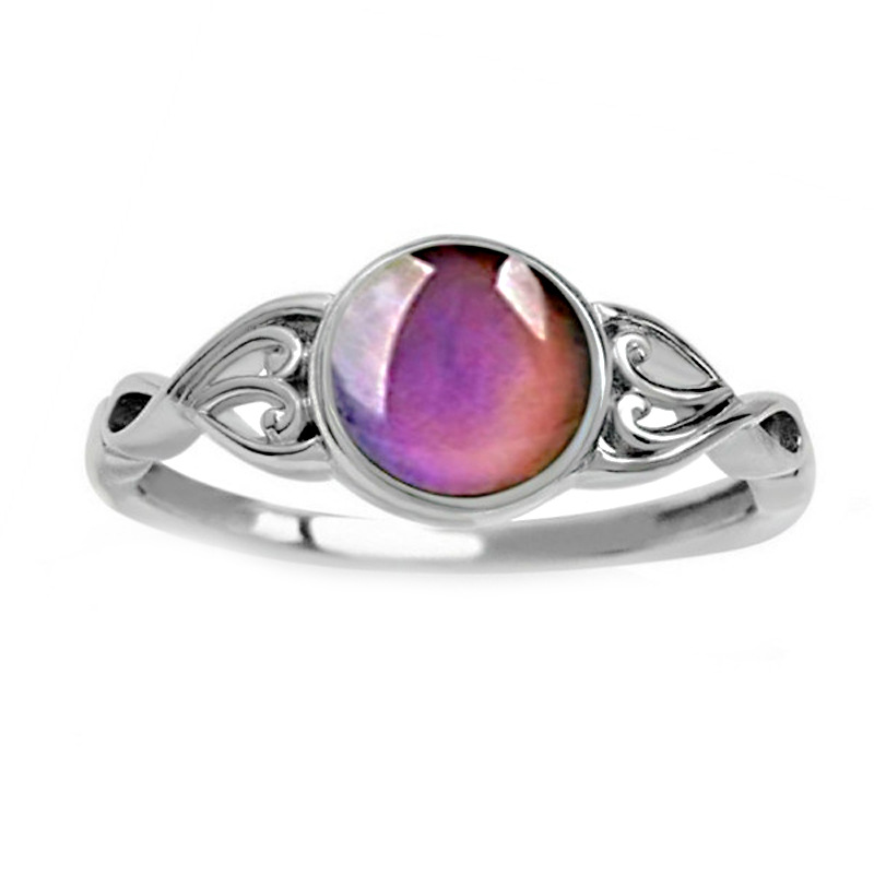 Hot Selling 925 silver mix size mood ring changes color to your temperature reveal your inner emotion finger rings jewelry bulk